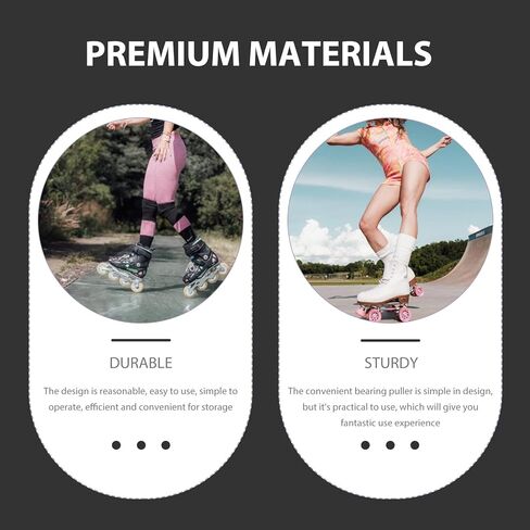 PRETYZOOM مزيل لوح التزلج محور السكوتر وظيفة عجلة التفكيك والهدم القابلة للفصل، أداة سحب تحمل صغيرة للتزلج، أداة خطف الضغط، سائق العظام البيضاء، ملكة جمال الفولاذ المقاوم للصدأ in Kuwait