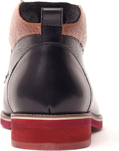 Carlos Santana Morello Lace-Up Traditional Chukka Boots for Men | Lightweight EVA Outsole & Cushion Comfort Leather Footbed | With Crocodile Print on Calfskin Leather in Saudi Arabia