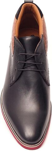 Carlos Santana Morello Lace-Up Traditional Chukka Boots for Men | Lightweight EVA Outsole & Cushion Comfort Leather Footbed | With Crocodile Print on Calfskin Leather in Saudi Arabia
