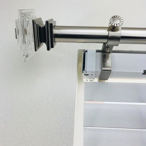 NONO Bracket XL - Inside Mounted Faux Wood Blinds Curtain Rod Bracket Attachment (Brown) in Saudi Arabia