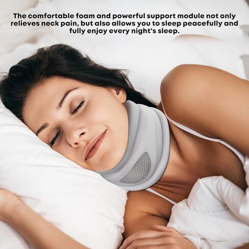 دعامة الرقبة، طوق عنق الرحم من الفوم الناعم للنوم، دعامات الرقبة لألم الرقبة ودعمها، دعامة عنق عنق الرحم قابلة للتعديل تحافظ على ثبات الفقرات وتخفف ضغط العمود الفقري العنقي (رمادي) in Kuwait