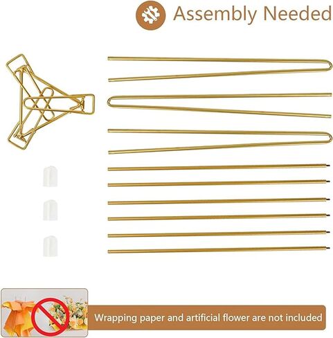 2 Pcs Gold Flower Stand Display -41.3IN Flower stand for wedding, Metal Flower display stand for Wedding bases para arreglos florales flower stand display gold centerpieces for wedding in Saudi Arabia