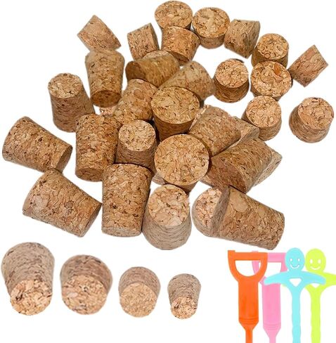 204 PCS Carpenter Bee Corks Sets 4 Size Soft Wood Corks Carpenter Bee Hole Plugs Tapered Cork for Blocking Bee Holes in Saudi Arabia