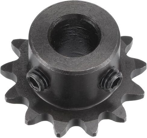uxcell 13 Tooth Roller Sprocket B Type, 25 Chain, Single Strand 1/4" Pitch, 10mm Bore Black Oxide C45 Carbon Steel with Set Screws for ISO 04C in Kuwait