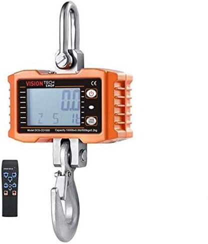 Digital Crane Scale, DCS-ER 2000lb 1000kg Heavy Duty Compact Hanging Scale LED Display for Farm Factory in Saudi Arabia