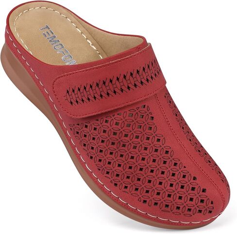 TEMOFON Clogs for Women Slip on Mules: Comfortable Soft Garden Clogs Footbed Dressy Platform Sandals in Saudi Arabia