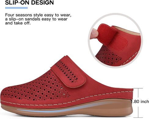 TEMOFON Clogs for Women Slip on Mules: Comfortable Soft Garden Clogs Footbed Dressy Platform Sandals in Saudi Arabia