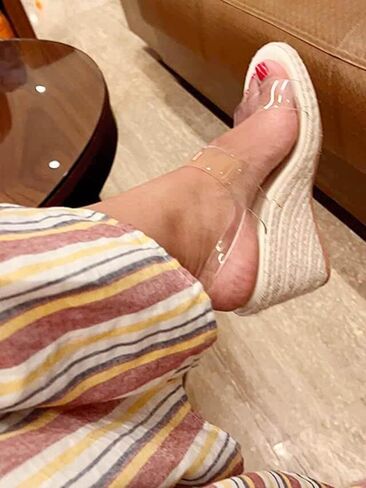 VETASTE Womens Espadrille Wedge Sandals Heels Open Toe Platform High Heeled Ankle Strap Buckle Dress Wedges Shoes in Saudi Arabia