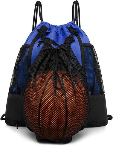 Lohol Drawstring Basketball Backpack with Bottle Holder for Sports Gym Yoga Swim Workout Beach Camp, Waterproof Training Equipment Bag with Detachable Mesh Bag fit Volleyball Soccer in Saudi Arabia