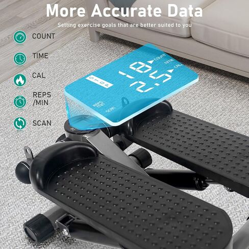Steppers for Exercise, Mini Stair Under Desk Bike Pedal Exerciser with LCD Monitor & Resistance Bands Carpet in Saudi Arabia