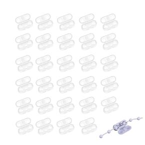 30 Pack Chain Connectors Roller Shade Bead Chain Connector Replacement Vertical Roman Roller Blind Ball Chain Cord Connector Clips (Transparent)