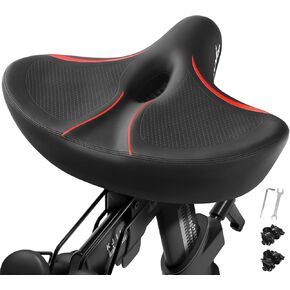 مقعد دراجة كبير الحجم لدراجة Peloton Bike & Bike+، استبدال مقعد دراجة مريح للرجال والنساء، سرج دراجة عريض للغاية متوافق مع Peloton، Echelon، التمرين، الكهربائية، دراجات الطراد