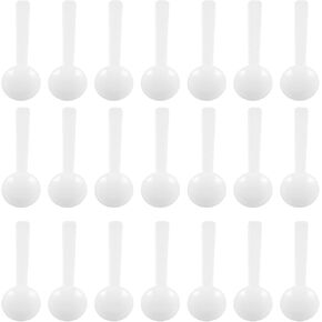 100pcs Micro Labs Professional Liquid Measuring 1 Gram Static Plastic Tiny Scoop for Home Laboratory Kitchen