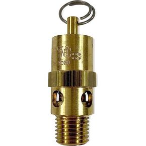 Replacement Industrial Hard Seat Safety Pressure Relief Valve for Ingersoll Rand 31385693. Brass Construction, 1/4" NPT, Made In The USA (200 PSI / 168 SCFM)