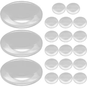 Lens for Magnifier Magnifying Glass Lens- 20Pcs Double Convex Optical Lens for Magnifier 42mm Diameter Biconvex Lens Plastic Lens