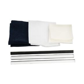 EISCO Electrostatic Friction Rod Kit : 3 Cloths, 3 Rods