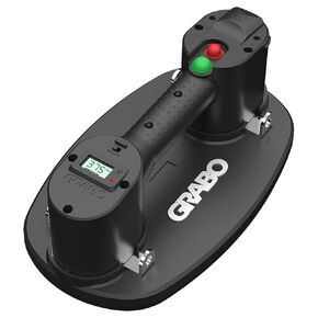 GRABO PRO-Lifter-20 Electric Vacuum Suction Cup (2021) For Tiles, Stone, Wood, Glass, Concrete Pavers, Drywall. Lifts up to 375lbs with Auto Shut-OFF Switch. Incl: 1 Battery,1 Seal, Charger, Carry Bag