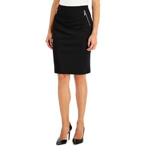 Kasper Women's Petite Pull on Skirt W/Zipper Pkts (Unlined)