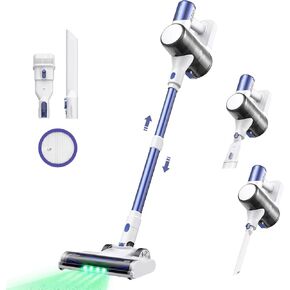 Ultenic U10 Ultra Cordless Stick Vacuum Cleaner, 450W Motor, 30KPa Suction, Long Battery Life, Anti-Tangle Brush, 1L Dustbin Capacity, Stick Vacuum for Home, Pet Hair, Hardwood Floors, and Carpets