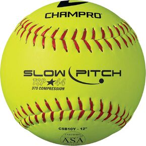 Champro Poly Leather Softballs CSB10Y Optic Yellow (Pack of 12)