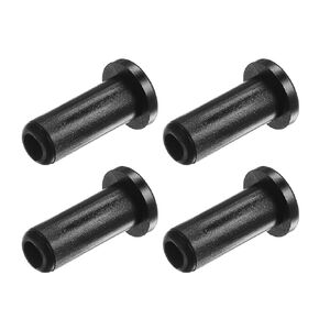 4pcs Nylon Flanged Sleeve Bearings [6mm Bore x 10mm OD x 28.5mm Length] Nylon Plastic Bushings for Shaft, White