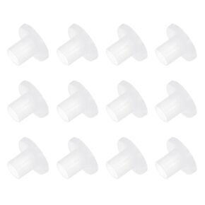 12pcs Nylon Flanged Sleeve Bearings [4mm Bore x 5mm OD x 7mm Length] Nylon Plastic Bushings for Shaft, White