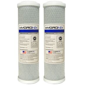 Hydronix CB-25-1005 NSF Carbon Block Filter 2.5" OD X 9 7/8" Length, 5 Micron (2-Pack)