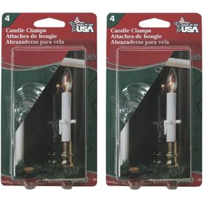 Adams Christmas 1550-99 Candle Clamps 8 pack (there are 2 packs of 4 in the bag)