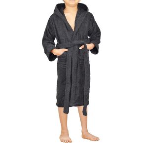 SKYLINEWEARS Kids Robe Hooded Soft Terry Cloth 100% Cotton Kid’s Boys & Girls Unsex Hooded Bathrobe
