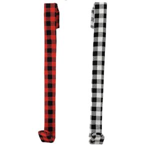 Regent Products Red and Black Buffalo Check Fabric Covered Wreath Hangers, 2-Pack
