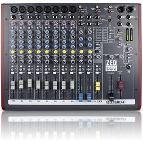Allen & Heath ZED60-14FX - Touring Quality Audio Mixer with 6 Mic/Line, 2 Mic/Line/DI, 3 Stereo Line, Onboard FX and USB I/O (AH-ZED60-10FX)