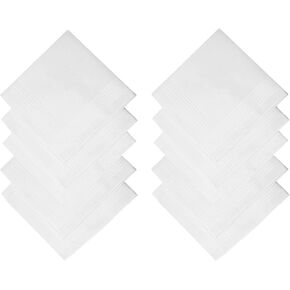 Mantieqingway Cotton Handkerchiefs for Men, 16'' Plaid Pocket Squares Men Classic Assorted Pack of Hankies