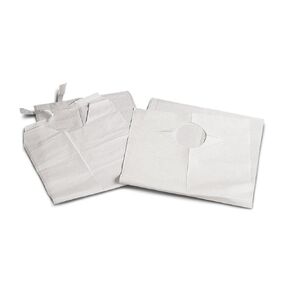 Medline Disposable Tissue/Poly Backed Adult Bibs, White, 19" x 35", Slip-On, Ideal for Caregivers, Pack of 150