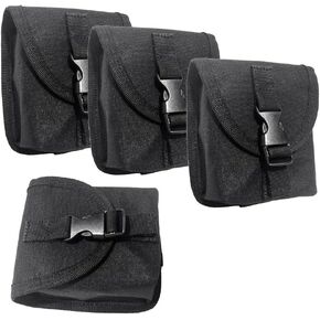 4 Pieces Nylon Diver Weight Belt Bag with Quick Release Buckle for Scuba Diving Tech Dive Weight, Scuba Diving Spare Weight Storage Bag Pocket