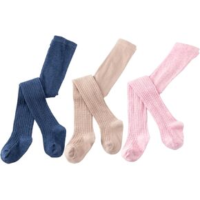 DWPEXLET Toddler Little Kids Girls Cable Knit Tights Cotton Soft Pantyhose Leggings Stockings Basis Matching
