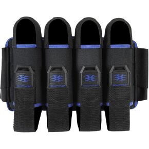Empire Omega Paintball 4 Pod Harness Hook & Loop Strap Pack Black w/Blue Black / Blue