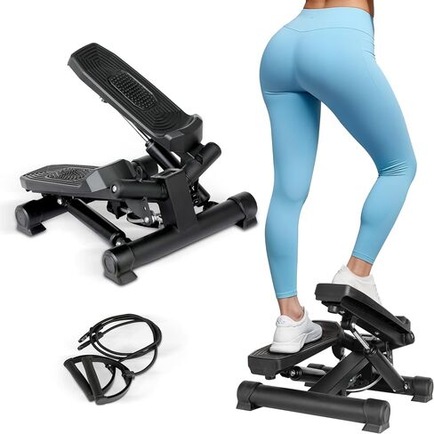 Mini Stepper with Resistance Band, Stair Stepping Fitness Exercise Home Workout Equipment in Saudi Arabia