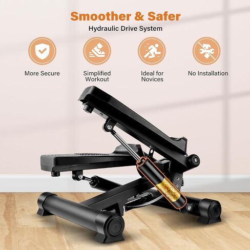 Mini Stepper with Resistance Band, Stair Stepping Fitness Exercise Home Workout Equipment in Saudi Arabia