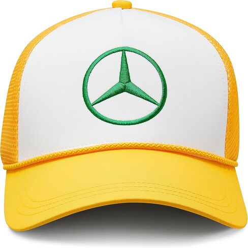 قبعة سائق الشاحنة Mercedes AMG Petronas F1 Lewis Hamilton - إصدار خاص 2024 Silverstone - أصفر - مقاس واحد in Saudi Arabia