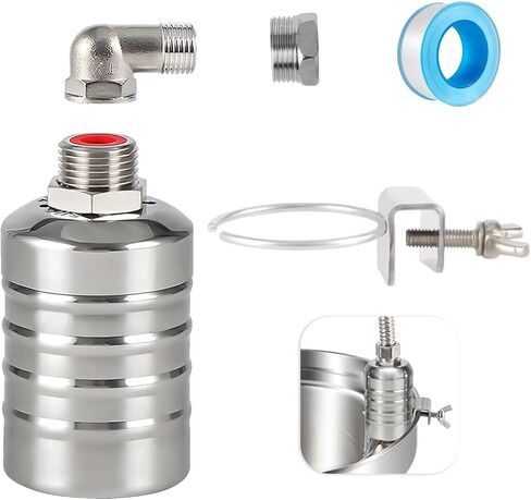 Float Valve,1/2 Water Float Valve,304 Stainless Steel Fully Automatic Water Level Control Float Valve,Mini Automatic Water Level Controller for Water Tank,Pool, Livestock Troughs. in Saudi Arabia