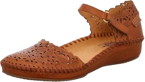 PIKOLINOS P. Vallarta Women’s Semi-Open Shoes | Leather | Hook-and-Loop Closure | Mid Heel | Size UK 2-8 in Saudi Arabia