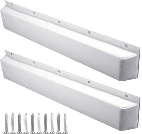 2 Pack Edge Dock Bumpers Straight Marine Boat Bumpers for Docking UV Resistant Dock Edge Marine Dock Fenders Boat Dock Guards for Docking, Preventing Dent and Scratch, White in Saudi Arabia