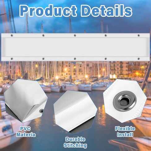 2 Pack Edge Dock Bumpers Straight Marine Boat Bumpers for Docking UV Resistant Dock Edge Marine Dock Fenders Boat Dock Guards for Docking, Preventing Dent and Scratch, White in Saudi Arabia