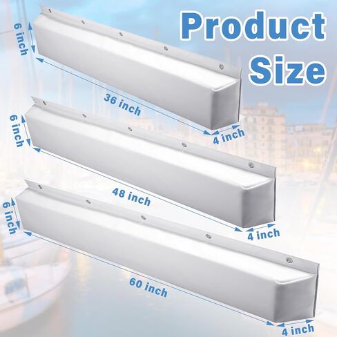 2 Pack Edge Dock Bumpers Straight Marine Boat Bumpers for Docking UV Resistant Dock Edge Marine Dock Fenders Boat Dock Guards for Docking, Preventing Dent and Scratch, White in Saudi Arabia
