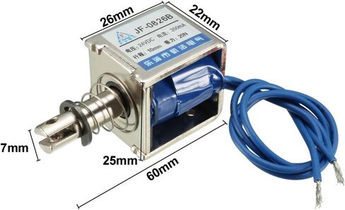 uxcell DC 24V 20N 10mm Stroke Pull Push Type Solenoid Electromagnet Open Frame Type Linear Motion JF-0826B in Saudi Arabia