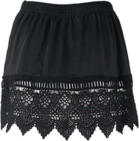 Vanrose Jan Lace Shirt Extender for Women Layering Fake Top Lower Sweep Shirt Hollow Half Length Skirt in Saudi Arabia