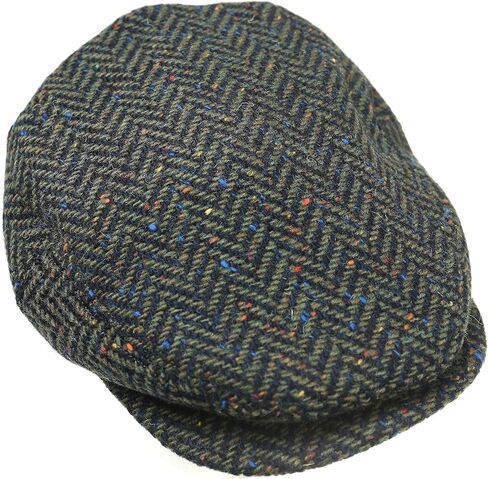 Men's Genuine Irish Newsboy Driving Cap, 100% Wool Tweed Made in Ireland Co. Kerry in Saudi Arabia