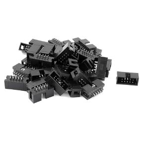uxcell A14112600ux0299 2.54mm 25 10Pin Male IDC Socket Box Header Straight Connector (Pack of 38)