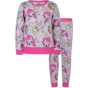 My Little Pony Girls’ Sweatshirt and Jogger Set for Little and Big Kids - Pink/Grey