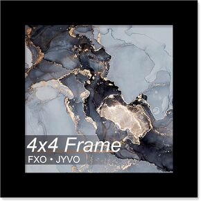 6x6 Frame, Black Picture Frame for 6 x 6 Square Picture Poster Photo, Light Weight and High Transparent 6 by 6 Frame for Wall - 1 Pack/Black/6"x6"